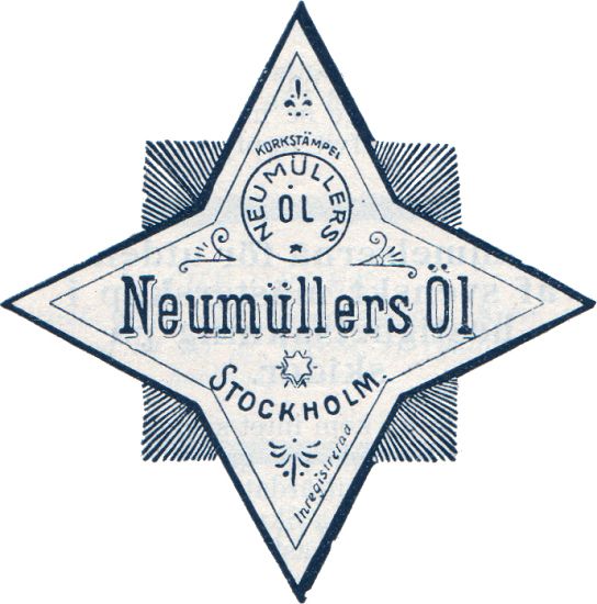 Neumullers Öls logotype som påstås ligga till grund för DIFs första klubbmärke