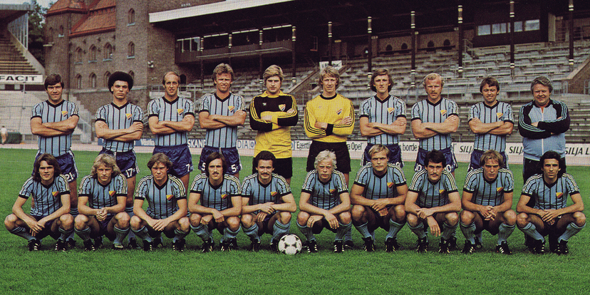 Truppen 1979 uppställd på Stockholms Stadion